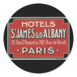 Étiquette vintage de bagage de voyage de Paris autocollants