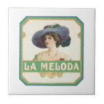 Étiquette vintage de cigare de Meloda de La Carreau