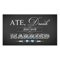 Étiquette vintage de faveur de mariage de style de cartes de visite