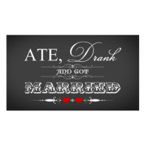 Étiquette vintage de faveur de mariage de style de cartes de visite