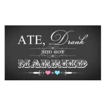Étiquette vintage de faveur de mariage de style de cartes de visite
