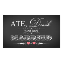 Étiquette vintage de faveur de mariage de style de cartes de visite