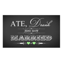 Étiquette vintage de faveur de mariage de style de cartes de visite