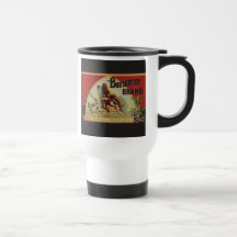 Étiquette vintage de la publicité de papillon mugs