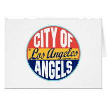Étiquette vintage de Los Angeles Carte De Vœux