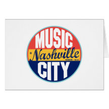 Étiquette vintage de Nashville Cartes De Vœux