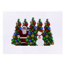 Étiquettes colorées multi d'arbre de Noël de Père  Modèles De Cartes De Visite