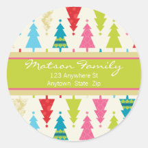 ÉTIQUETTES DE ADRESSE DE FÊTE : : patternedxmastre Adhésifs Ronds