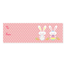 Étiquettes de cadeau de lapins de Pâques Cartes De Visite Professionnelles