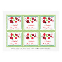 Étiquettes de faveur de baby shower de Madame Bug Bristols Personnalisés