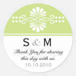 Étiquettes de faveur de mariage de monogramme de M Autocollants