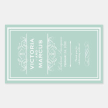 Étiquettes de faveur de monogramme de bouteille de autocollants