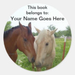 Étiquettes de livre de chevaux de BFF Autocollants Ronds