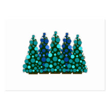 Étiquettes potelées bleues d'arbre de Noël de Blis Modèle De Carte De Visite