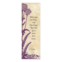 Étiquettes pourpres de mariage de fleur sauvage de modèle de carte de visite