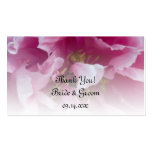 Étiquettes roses de faveur de mariage de pivoine modèle de carte de visite