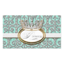 Étiquettes royales de faveur de douche de bébé de  carte de visite