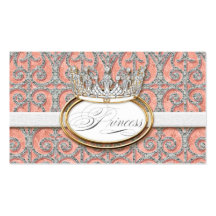 Étiquettes royales de faveur de douche de bébé de  carte de visite