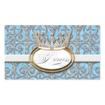 Étiquettes royales de faveur de douche de bébé de  cartes de visite personnelles