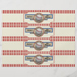 Étiquettes vintages de bouteille du base-ball do-i prospectus personnalisés