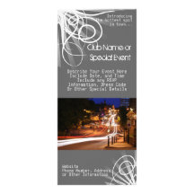Étirez l'impression de carte, boîte de nuit/thème  carte double en  couleur