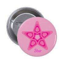 Étoile assez rose badges publicitaires
