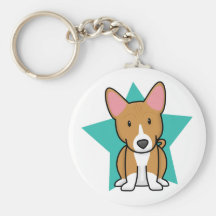 Étoile Basenji Keychain de Kawaii Porte-clef