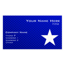 Étoile bleue cartes de visite personnelles