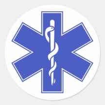 Étoile chaude de l'infirmière SME de bébé rose ble Autocollants Ronds