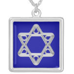 Étoile de David argentée Pendentifs