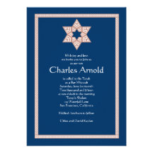 Étoile de David de Charles d'invitation de Mitzvah