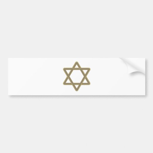 Étoile de David d'or et d'argent pour le bat mitzv Adhésif Pour Voiture