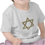 Étoile de David d'or et d'argent pour le bat mitzv T-shirt