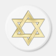 Étoile de David d'or Magnets Pour Réfrigérateur