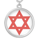 Étoile de David rouge, drapeau de l'Israël Pendentifs