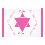 Étoile de David RSVP de bat mitzvah, personnalisée Invitations