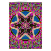 ÉTOILE DE KALÉIDOSCOPE CARTE DE VŒUX