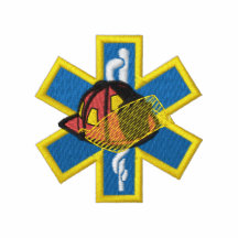 Étoile de la vie avec le casque polo brodé