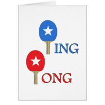 Étoile de ping-pong carte