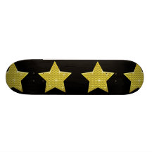 Étoile de scintillement d'or plateaux de skateboards