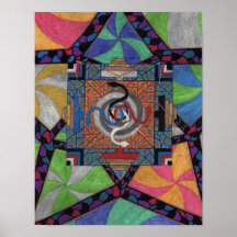 étoile de serpent de peyotl poster