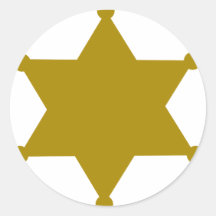 Étoile de shérif adhésifs ronds