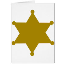 Étoile de shérif carte de vœux