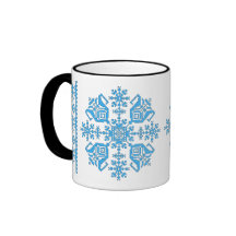 Étoile de tulipe avec la tasse de paons (bleu et n