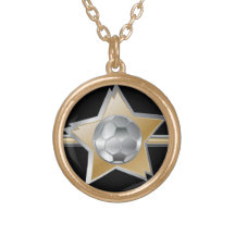 Étoile d'or et argentée de ballon de football d'ef pendentifs