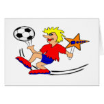 Étoile du football carte de vœux
