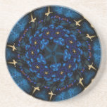 Étoile en cristal bleue peinte dessous de verres