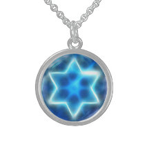 Étoile encerclée colliers argent sterling