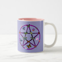 Étoile et papillons de Wiccan Mugs