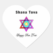 Étoile juive Shana Tova Autocollants